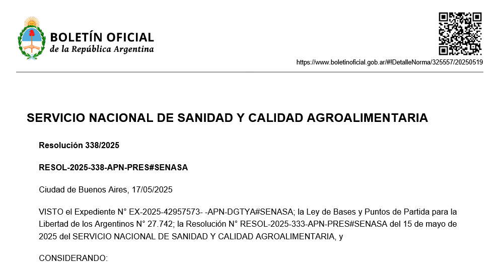 ⚠️ SENASA flexibiliza importaciones: ¿Riesgo sanitario o burocracia?