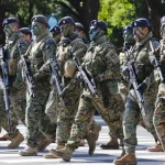 Soldados voluntarios en entrenamiento en Argentina