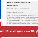 Milei reforma PFA: menos agentes, más "FBI" ¿Seguridad?