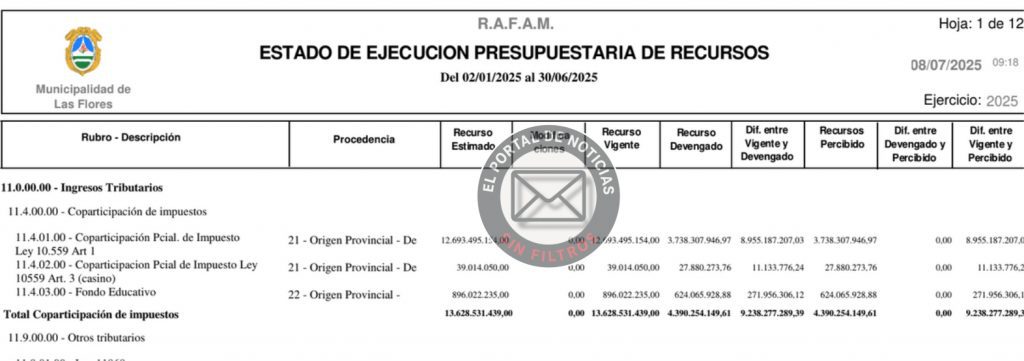 Publicidad oficial, Las Flores, Gasto público, Transparencia municipal, Corrupción blanda, Acceso a la información, Medios pagos